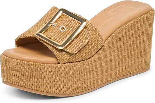 Lot of 3 - Dolce Vita Joclyn Raffia Platform Wedge Slide Sandals Women's Sizes 6 & 8 by Dolce Vita
