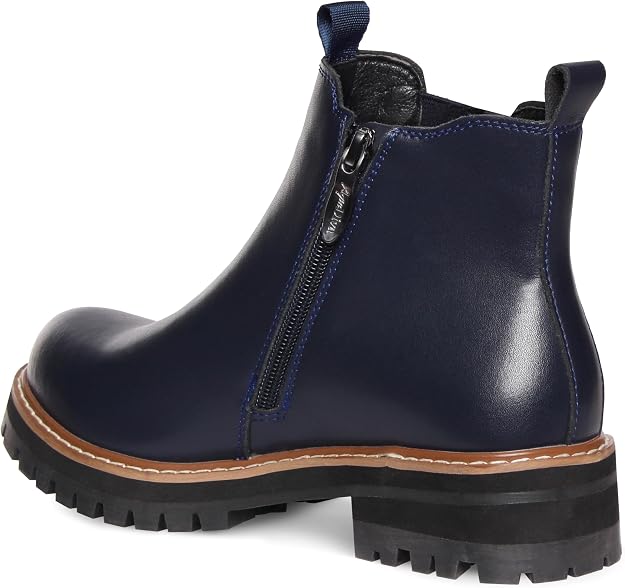 AquaDiva Chelsi Women's Navy Leather Waterproof Chelsea Boots EU 36 by AquaDiva