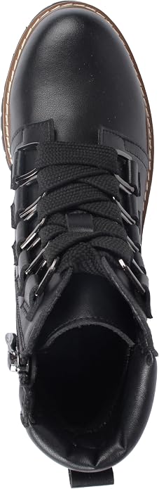 AquaDiva AD1589 Women's Black Leather Waterproof Combat Boots EU 36 by AquaDiva