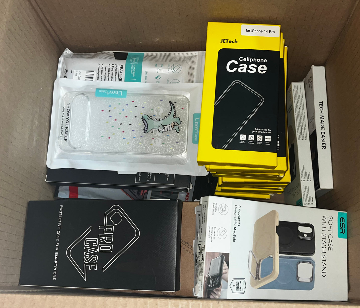 Mixed Lot of Cell Phone Cases - Premium Assorted Brands & Style by JETech