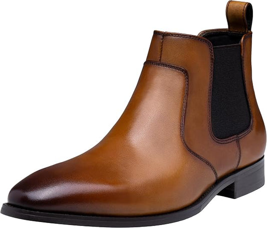 Lot of 3 - Men's Brown Leather Chelsea Dress Boots Size 10