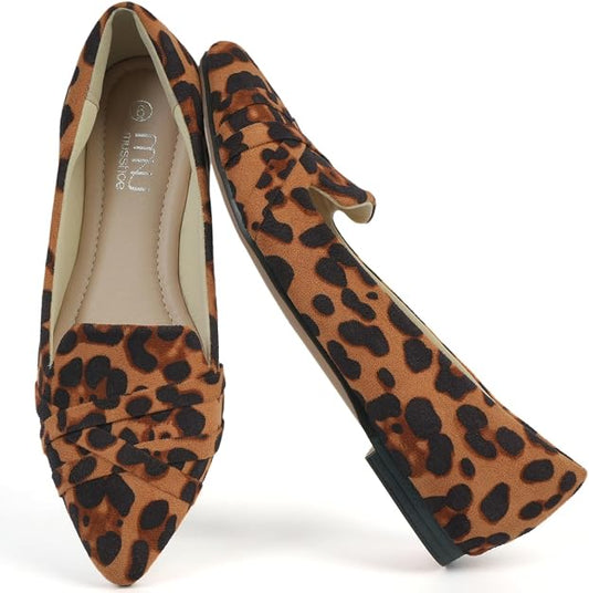 Lot of 5 - MUSSHOE Women's Leopard Print Pointed Toe Loafers Flats Size 7.5 by MUSSHOE