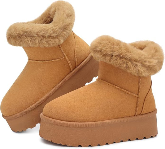 Lot of 20 - SHIBEVER Women's Chestnut Platform Ankle Boots Sizes 6 & 8 by SHIBEVER
