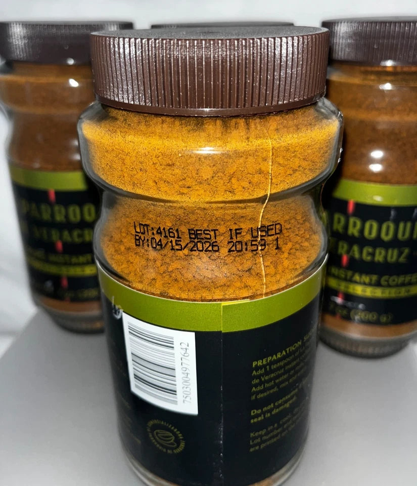 Lot of 4 - La Parroquia de Veracruz Instant Coffee 7oz Jars