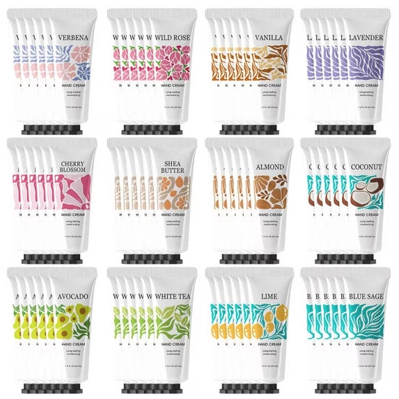 72-Pack Mini Hand Creams (Assorted Scents) - Body & Earth LOVE - Moisturizing