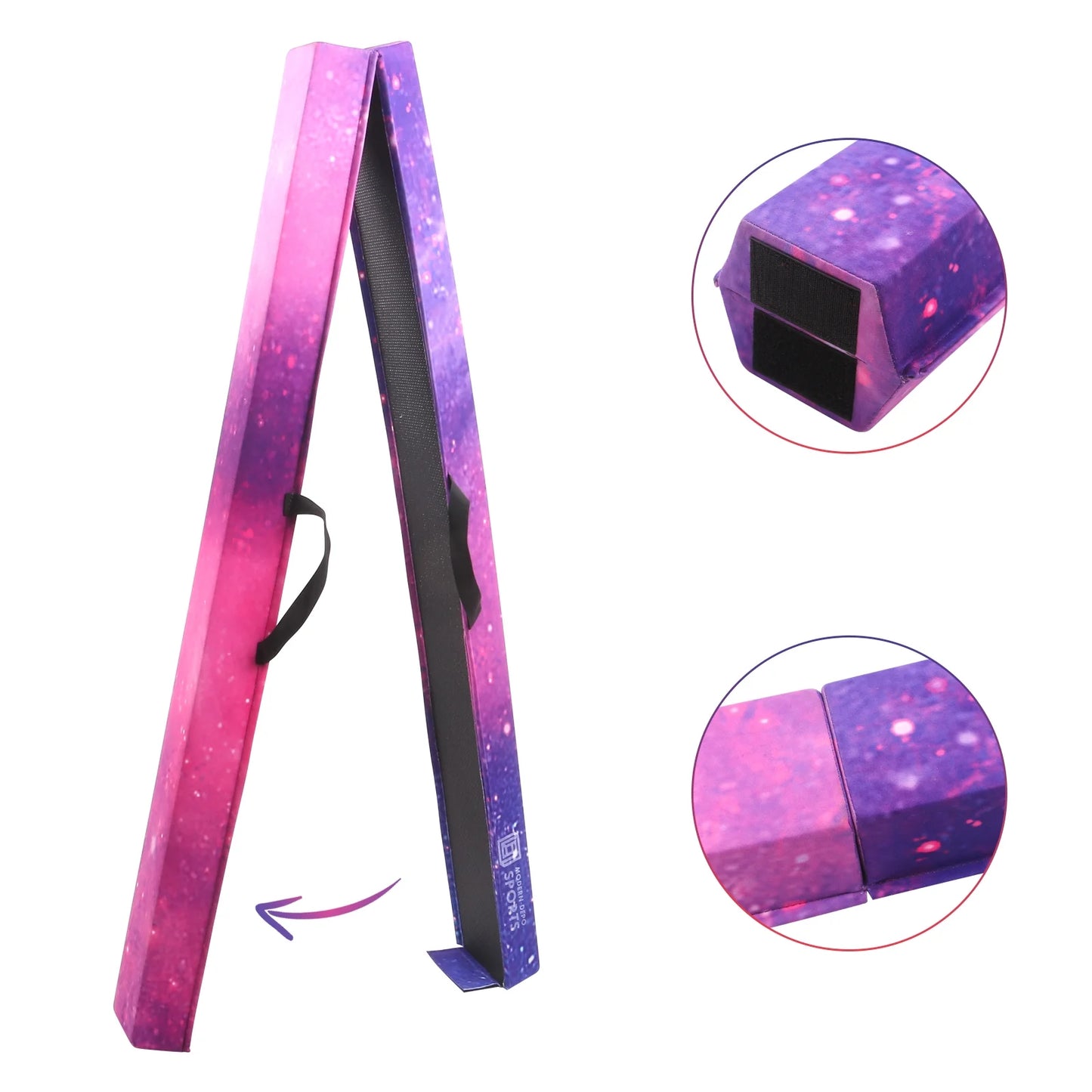 PreGymnastic Folding Gymnastics Balance Beam – 6FT & 8FT Suede EVA Foam Rounded Edge