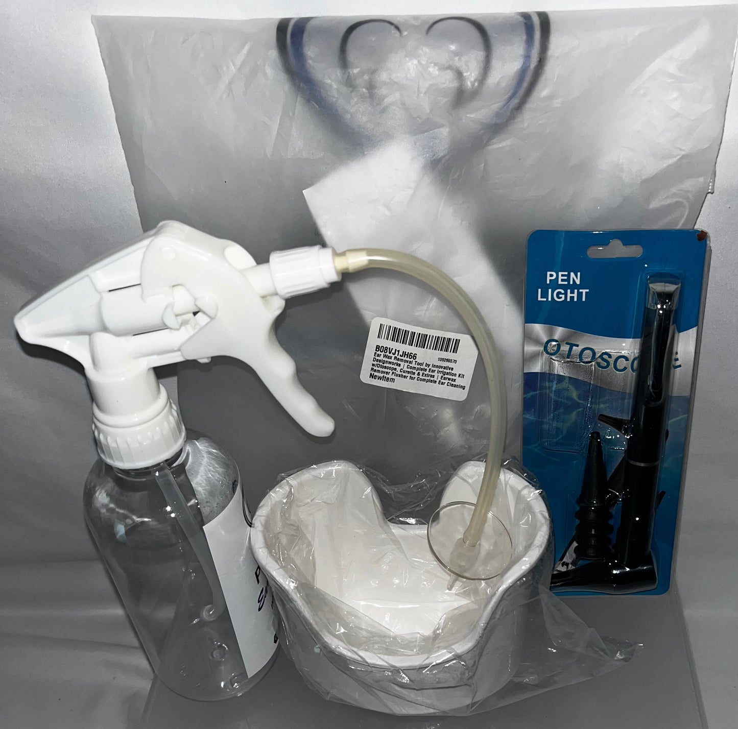 Ear Wax Removal Tool, Complete Ear Cleaning Kit - Irrigation System, Otoscope Pen, Light Bundle