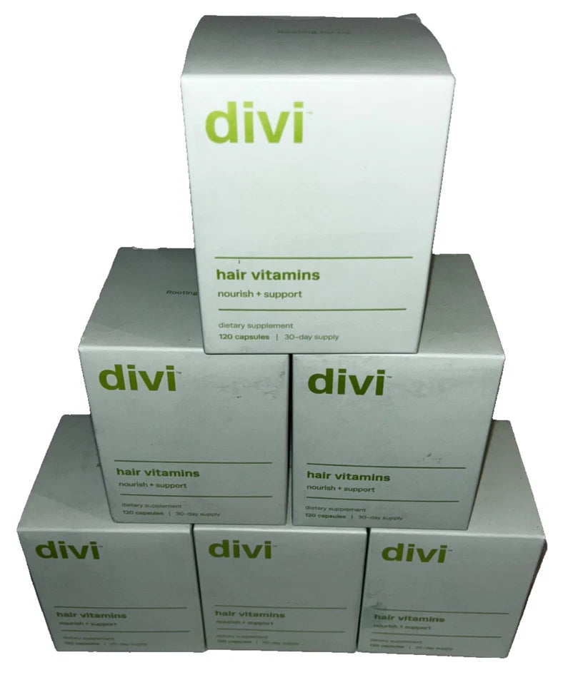 Lot of 18 - Divi Hair Vitamins 120 Capsules 30 Day Supply
