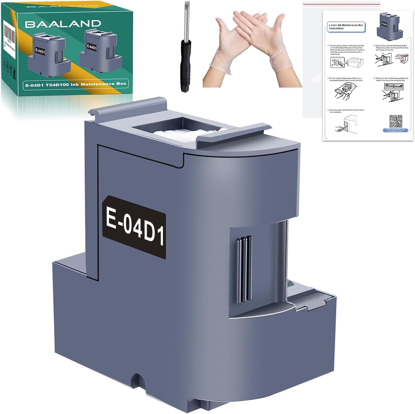 Lot of 6 - New Epson T04D1 Maintenance Box Ink Waste Tank E-04D1