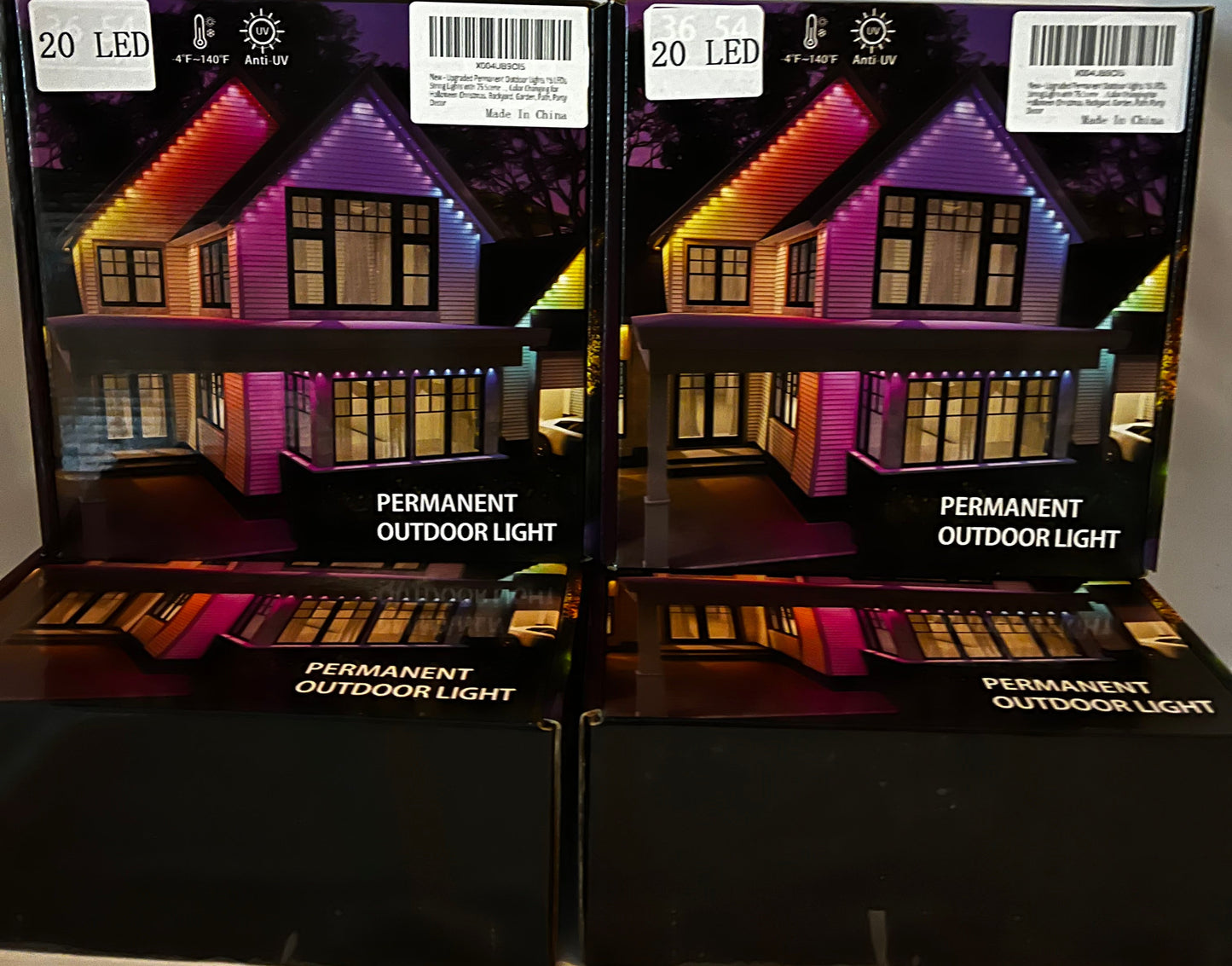 Lot of 4 - Permanent Outdoor LED Lights RGB Smart App Control Color Changing