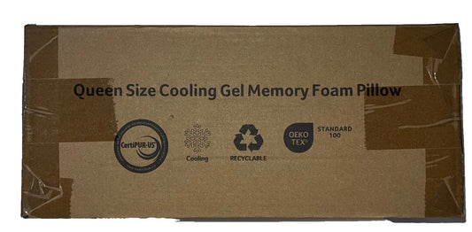 Adjustable Cooling Gel Memory Foam Pillow - Queen Size for Sleeping 1 Pack