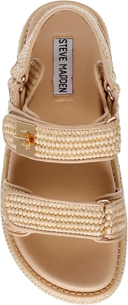 Lot of 12 - Steve Madden Bigmona Natural Raffia Platform Sandals Sz 6.5 & 10
