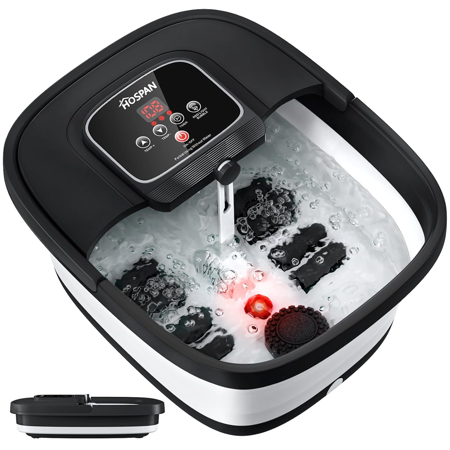 HOSPAN Foot Spa Massager FS01A Collapsible Heated Bubble Foot Bath by HOSPAN