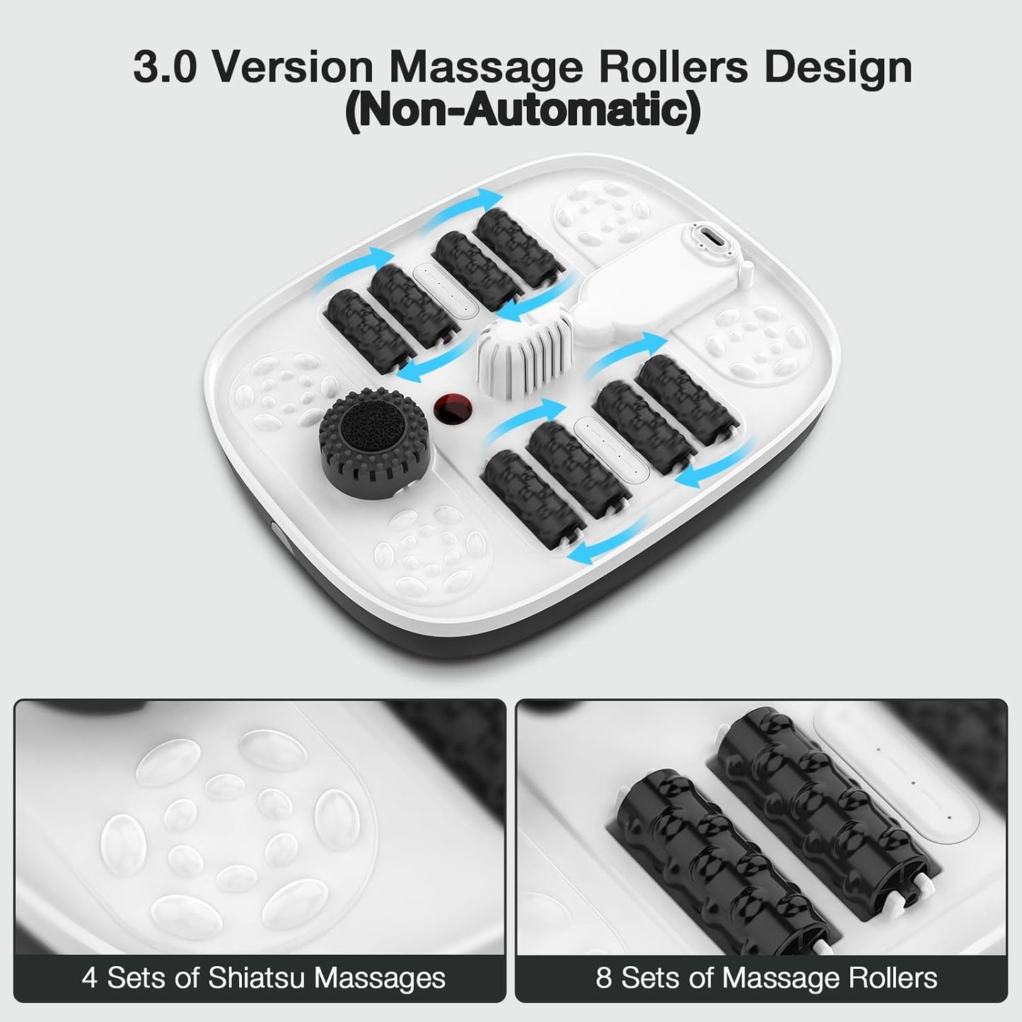 HOSPAN Foot Spa Massager FS01A Collapsible Heated Bubble Foot Bath by HOSPAN