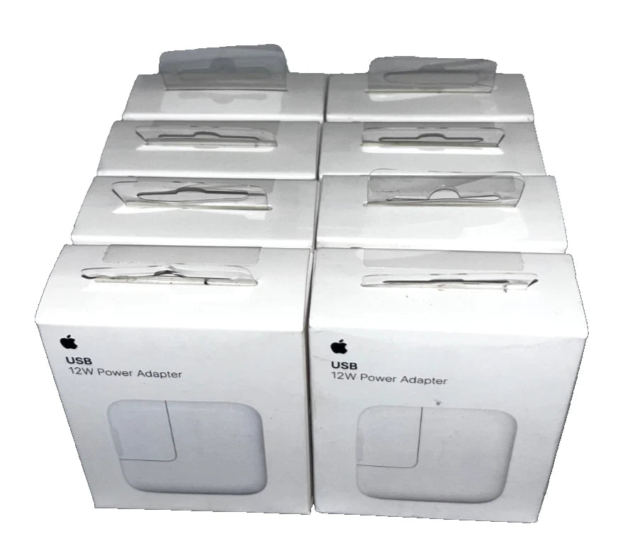 Lot of 8 - Apple 12W USB Power Adapter iPad & iPhone Wall Charger - OEM
