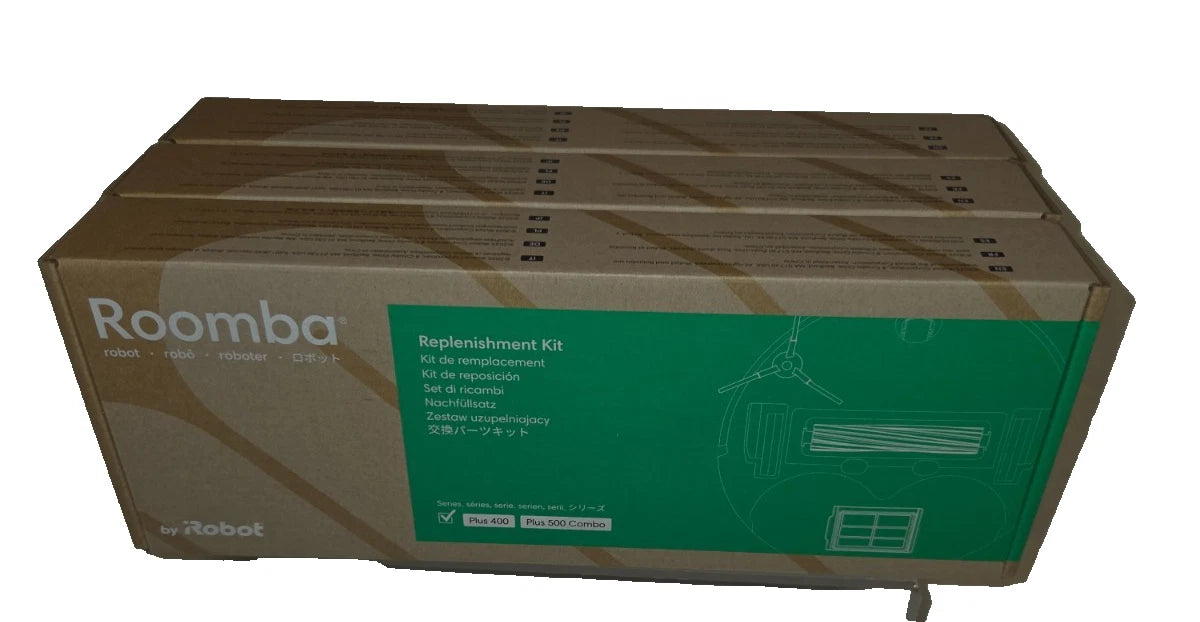 Lot of 3 - Genuine iRobot Roomba OEM Replenishment Kit - Filters, Brushes & Rollers