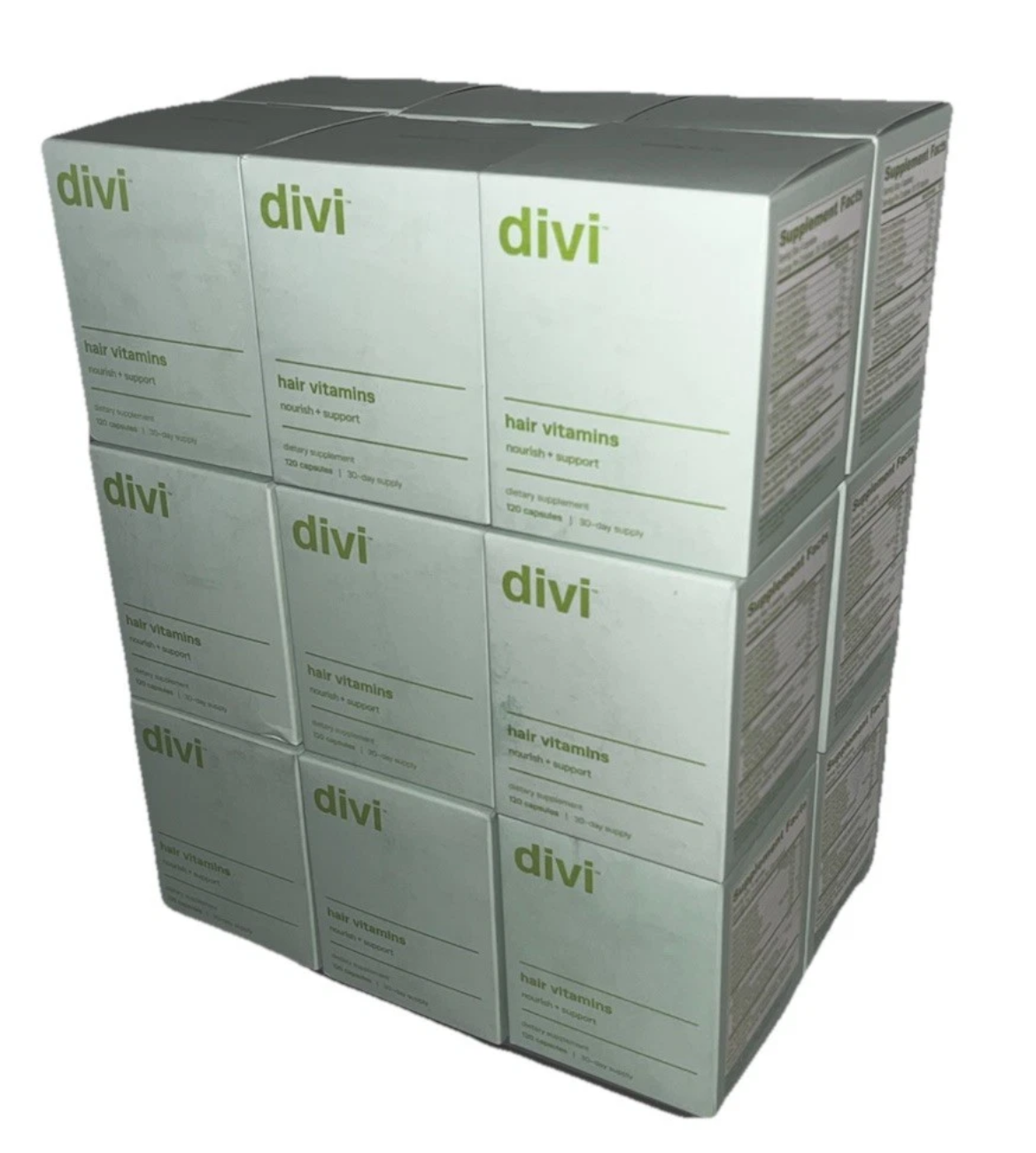 Lot of 18 - Divi Hair Vitamins 120 Capsules 30 Day Supply