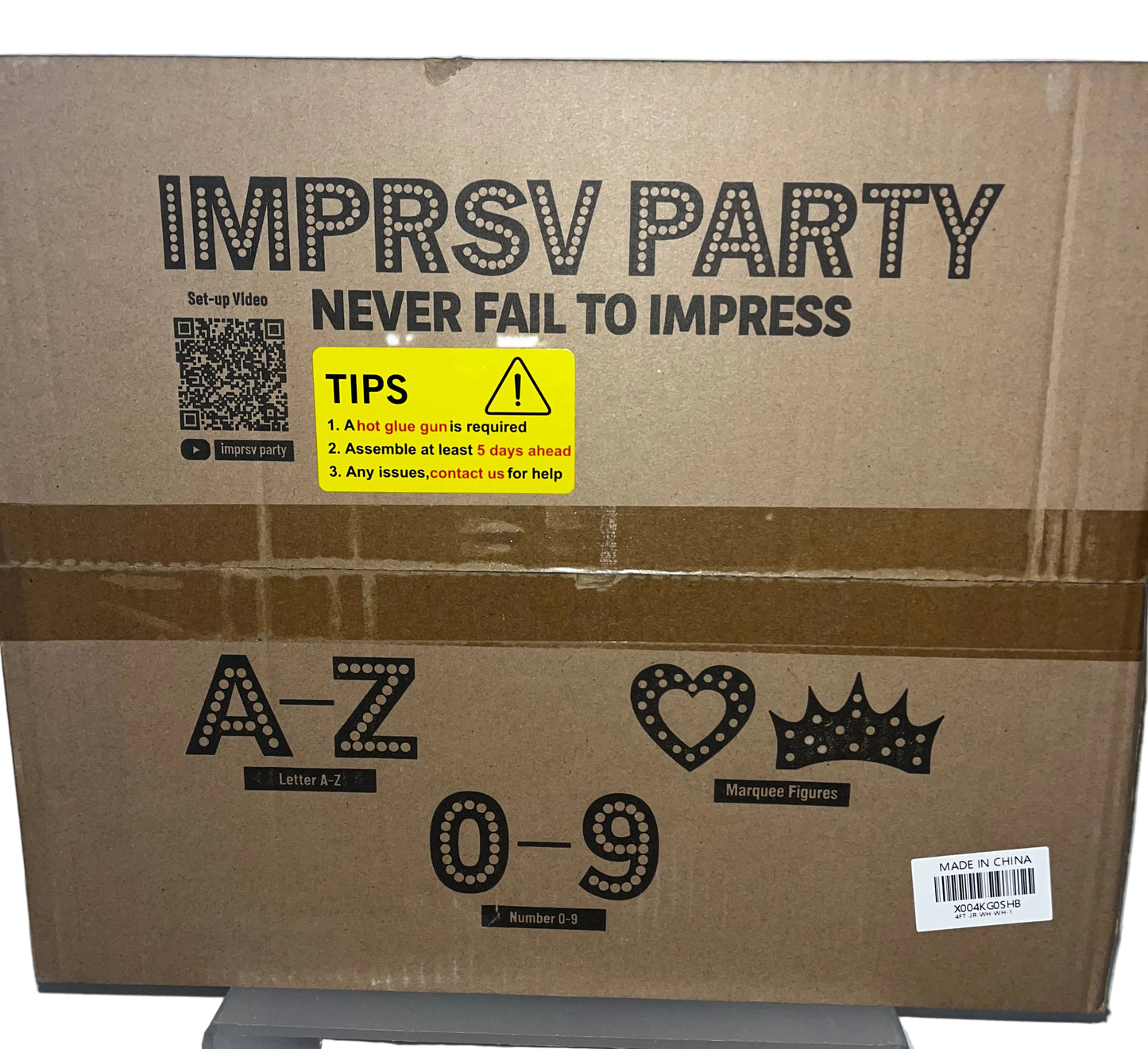 IMPRSV Party Marquee Letters & Numbers Kit A-Z 0-9 Light Up