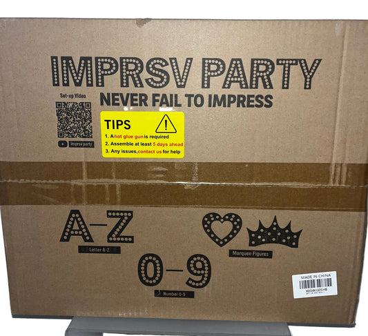 IMPRSV Party Marquee Letters & Numbers Kit A-Z 0-9 Light Up