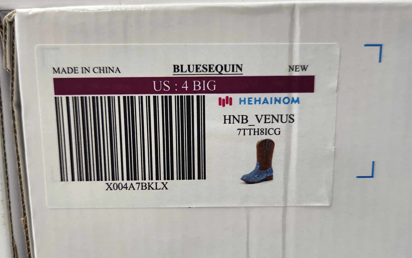 Lot of 5 - Hehainom Girls Glitter Cowgirl Boots New in Boxes