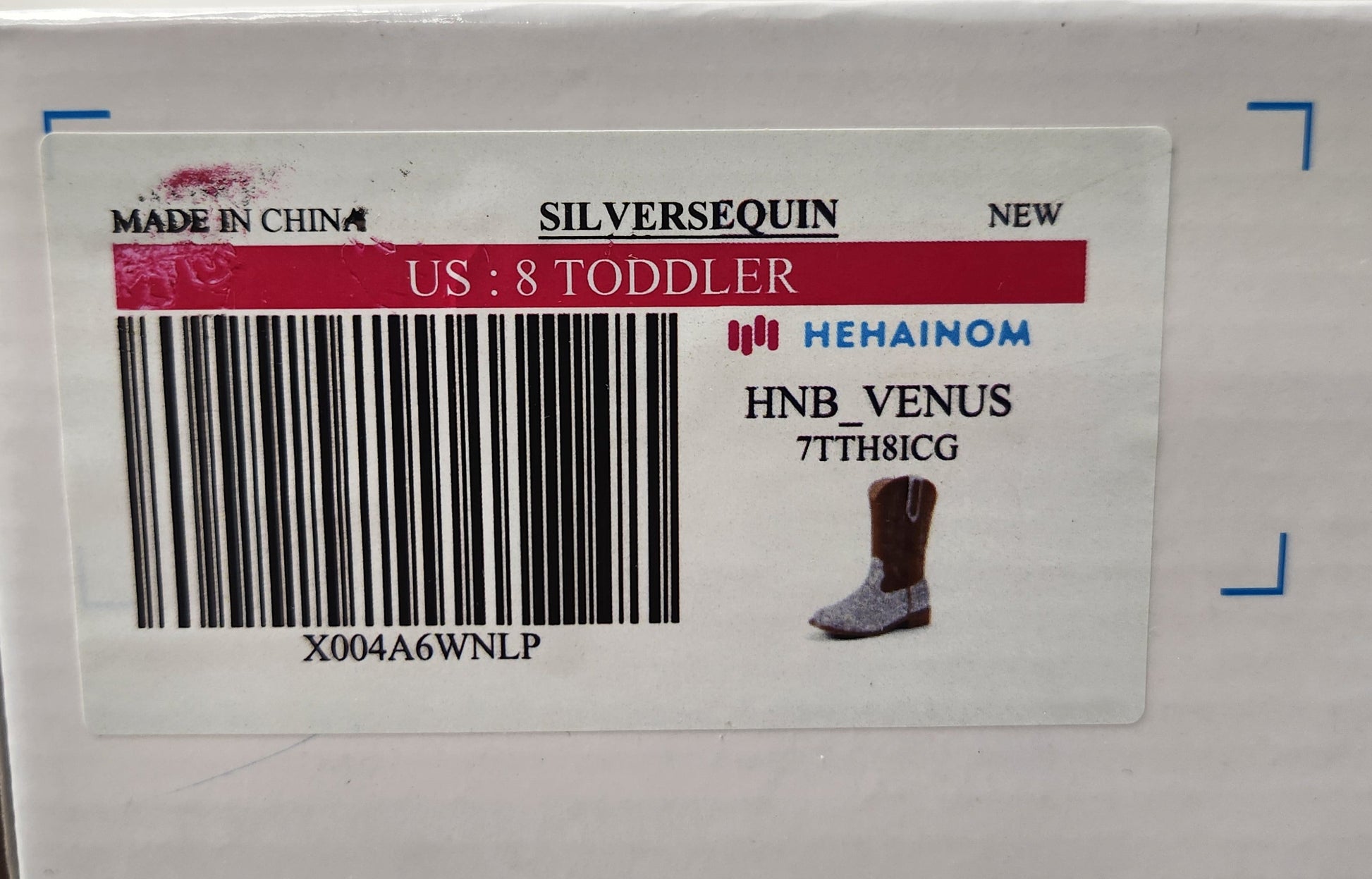Lot of 5 - Hehainom Girls Glitter Cowgirl Boots New in Boxes