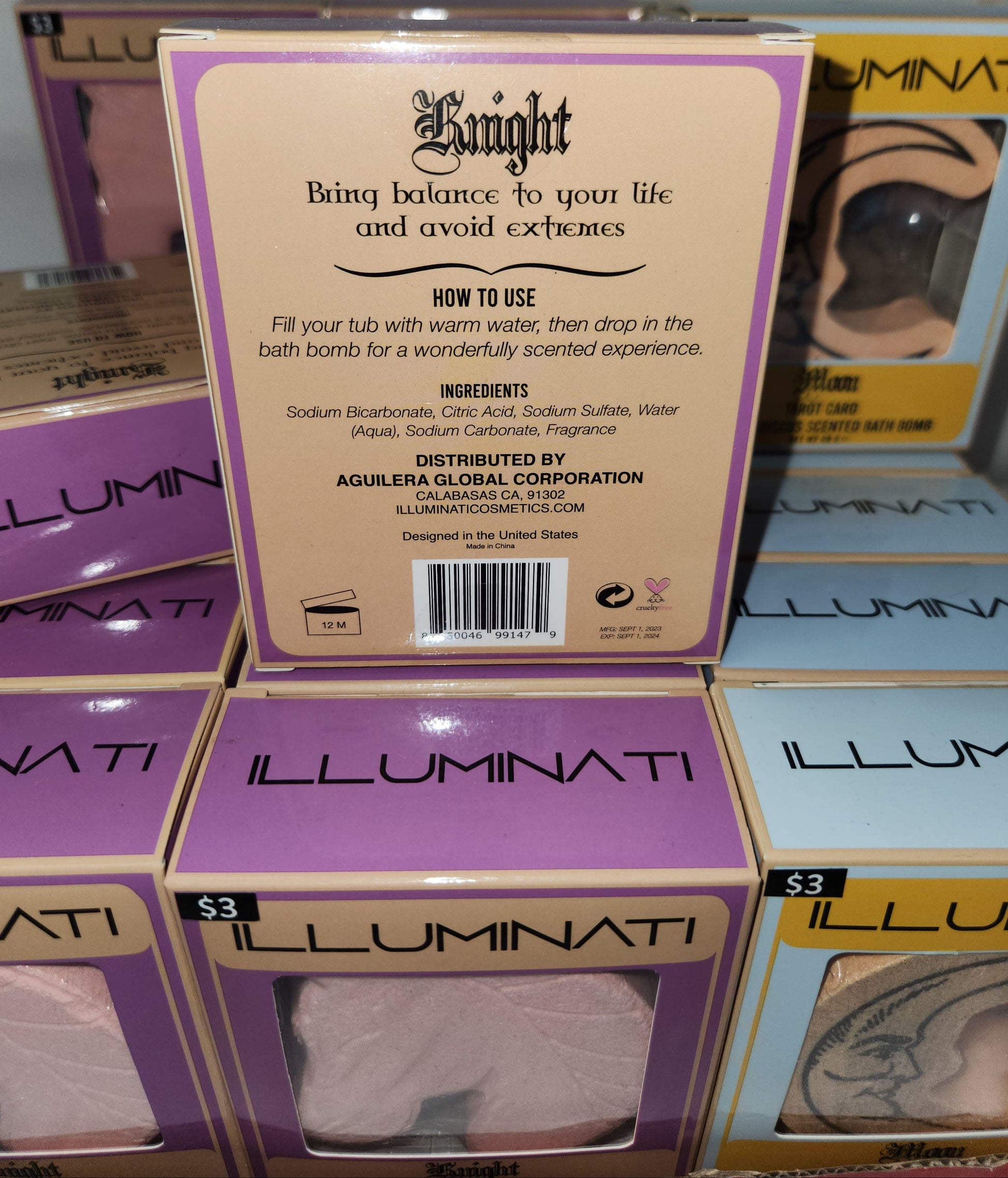 Lot of 43 - Knight Illuminate Boxed Tarot Card Bath Bombs