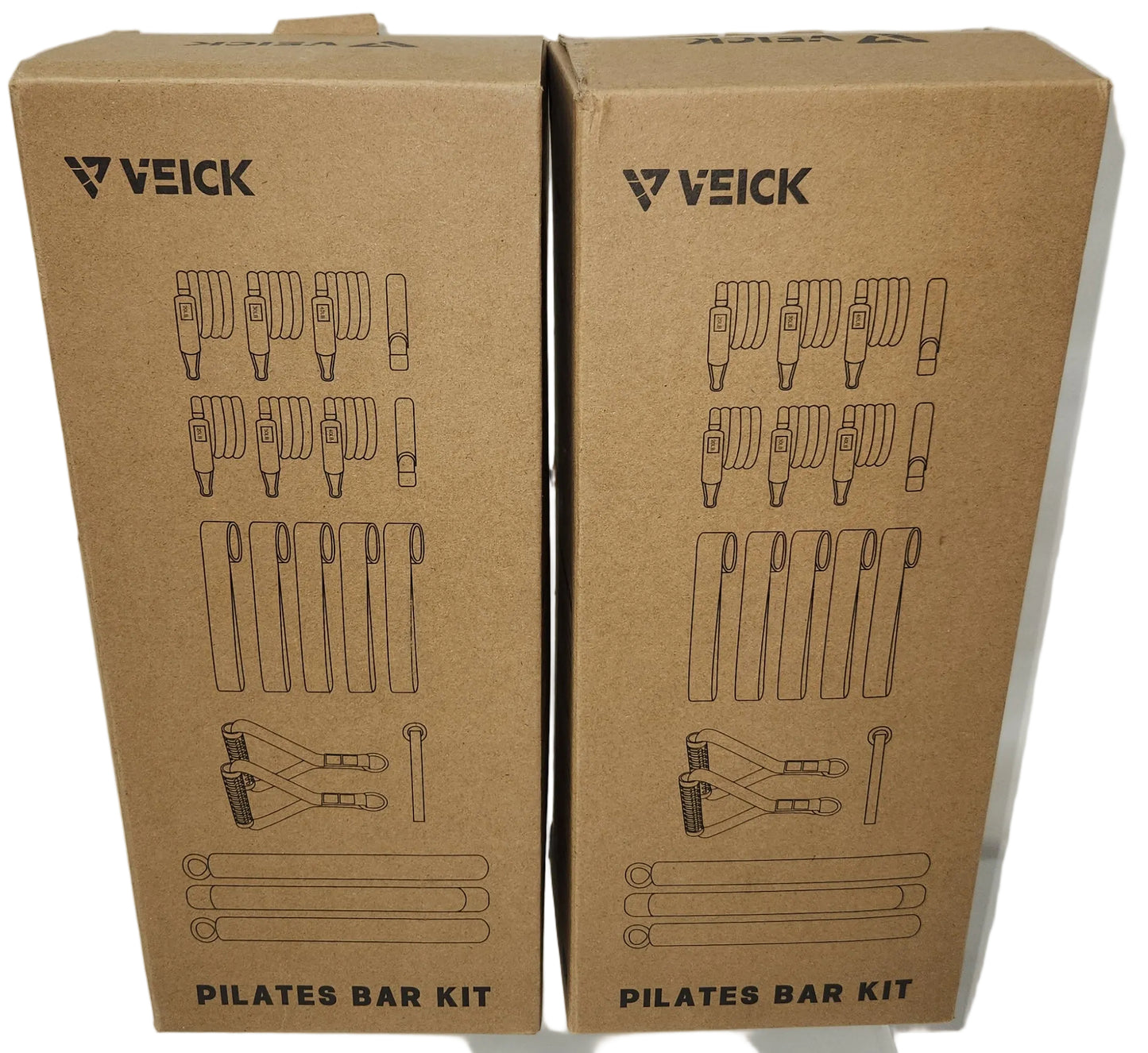 Lot of 2 - Veick Pilates Bar Kit Resistance Bands Set