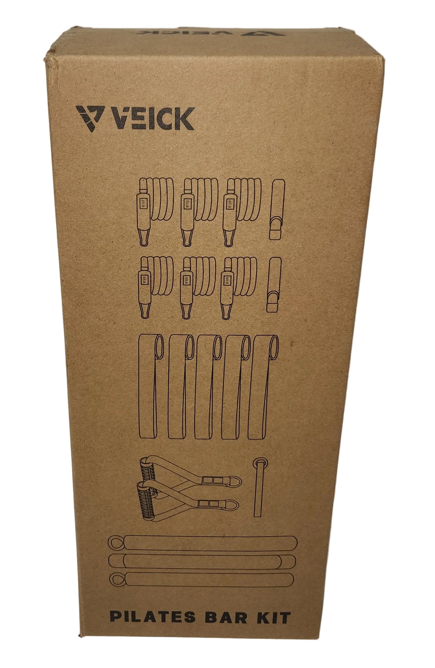 Lot of 2 - Veick Pilates Bar Kit Resistance Bands Set