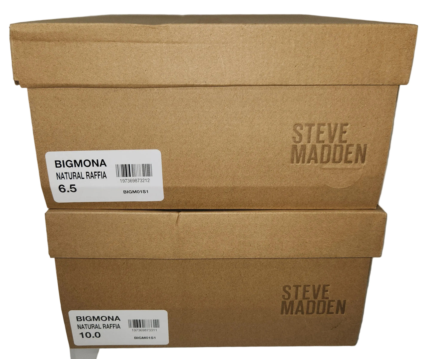 Lot of 12 - Steve Madden Bigmona Natural Raffia Platform Sandals Sz 6.5 & 10