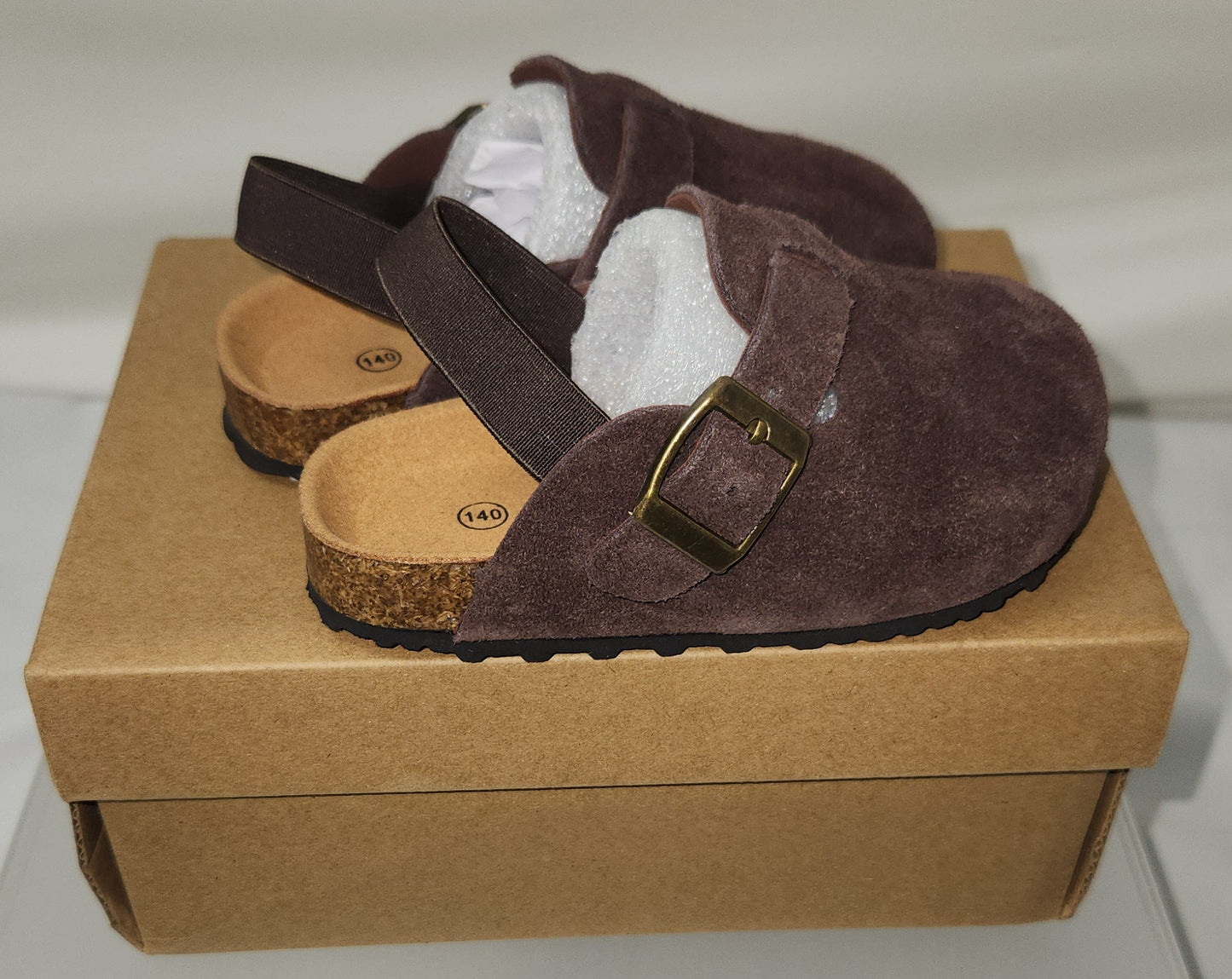 Lot of 5 - Cuintms Brown Slip-On Cork Footbed Shoes Size 140