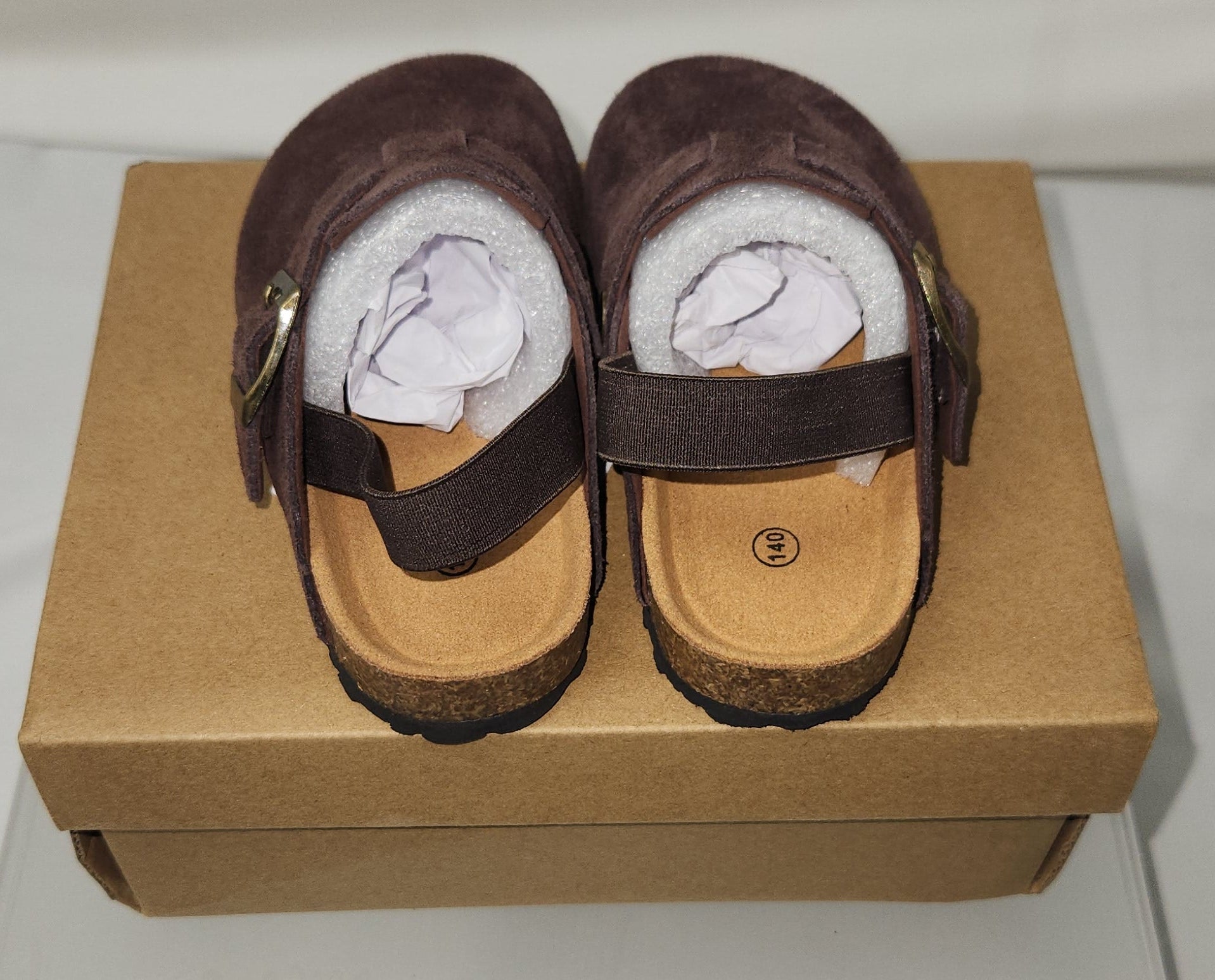 Lot of 5 - Cuintms Brown Slip-On Cork Footbed Shoes Size 140