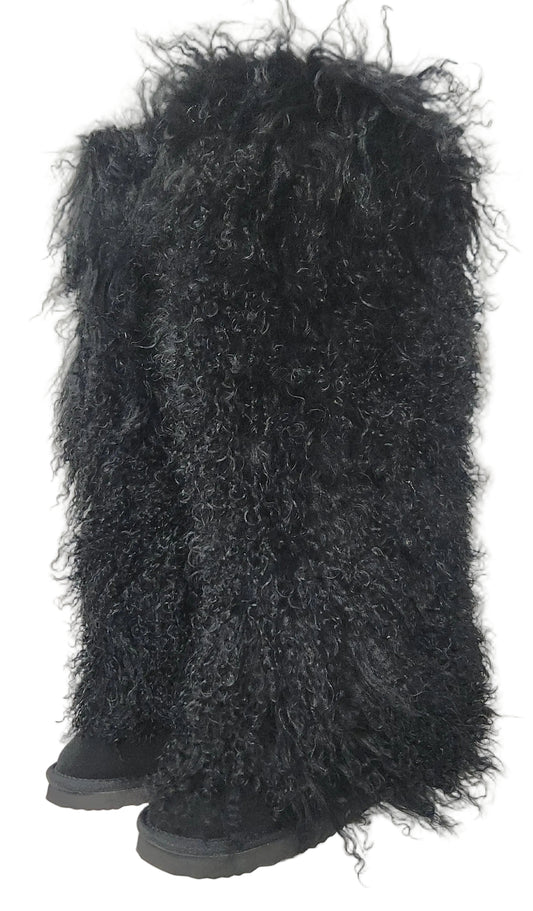 Lot of 9 - FurinFashion Over Knee High Mongolian Fur Boots