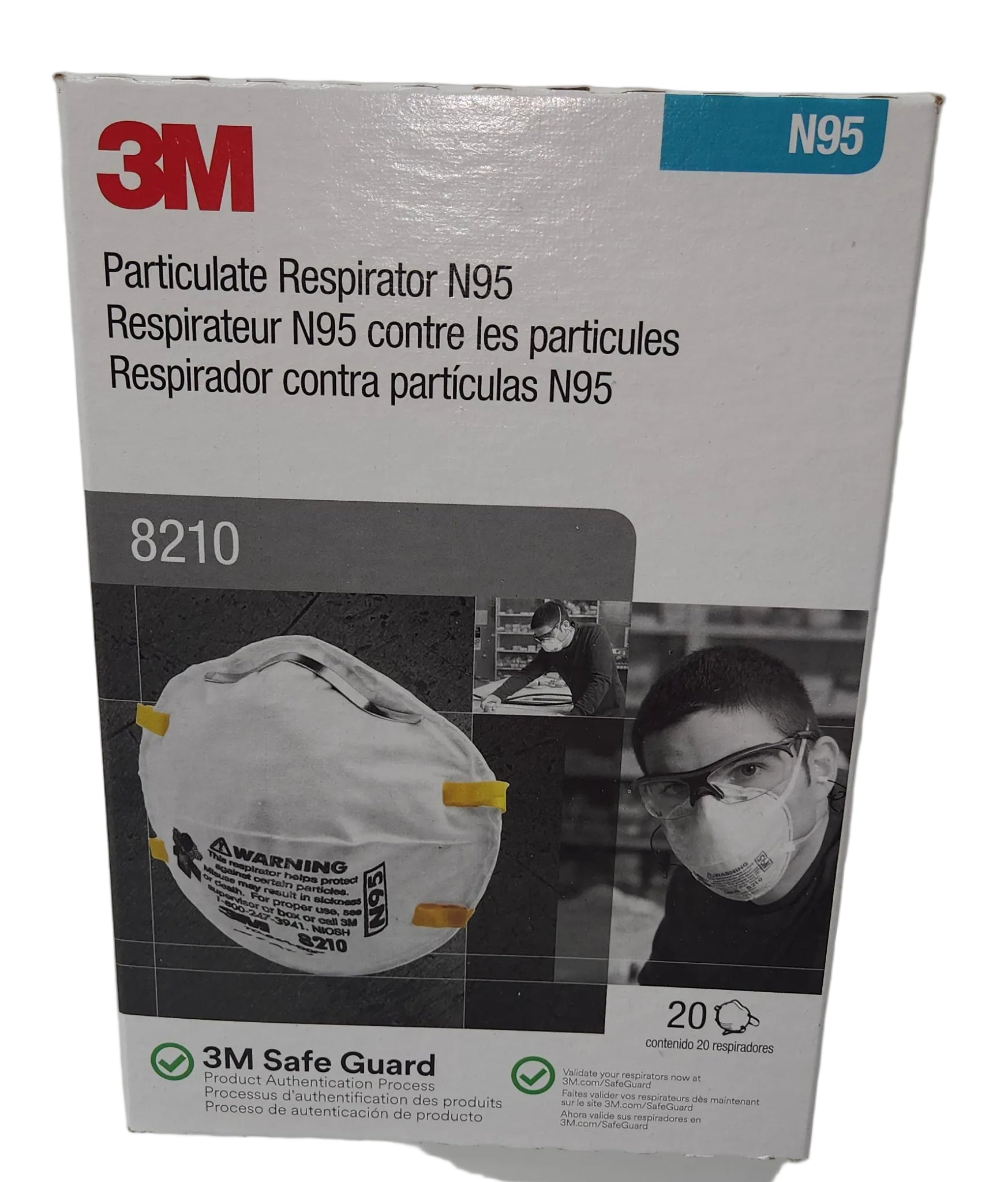 Lot of 6 - 3M 8210 N95 Particulate Respirator 20ct Retail Boxes