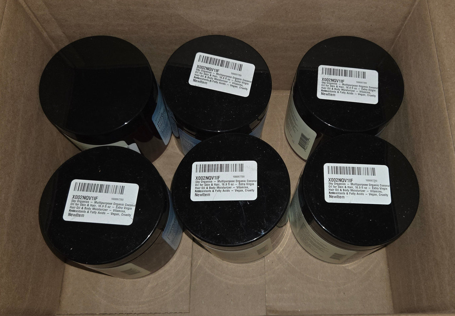 Lot of 6 - Sky Organics Coconut Oil Organic Extra Virgin 16.9oz