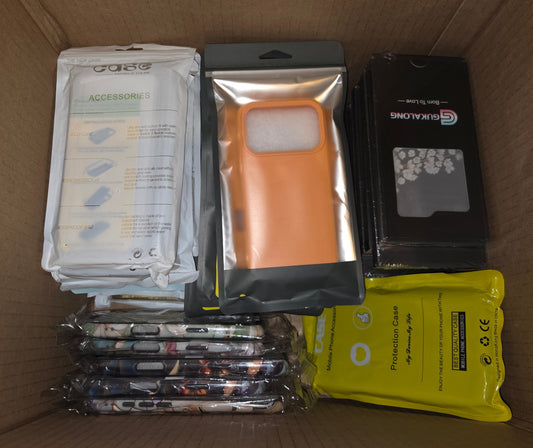 Mixed Lot of 34 - Cell Phone Cases - iPhone, Samsung, Assorted Styles - Wholesale Bundle